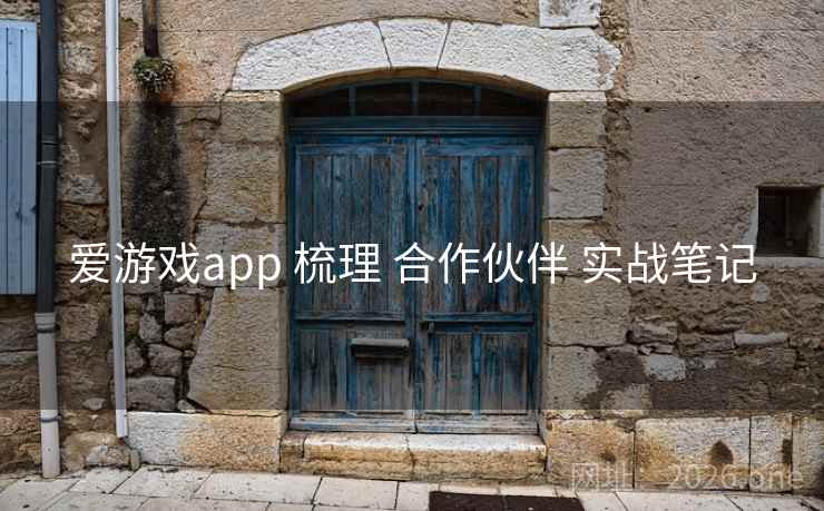 爱游戏app 梳理 合作伙伴 实战笔记
