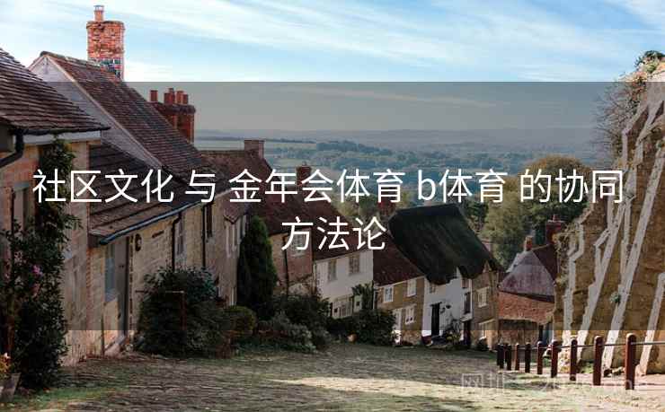 社区文化 与 金年会体育 b体育 的协同 方法论