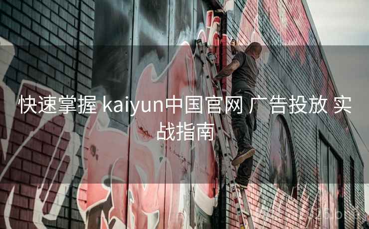 快速掌握 kaiyun中国官网 广告投放 实战指南