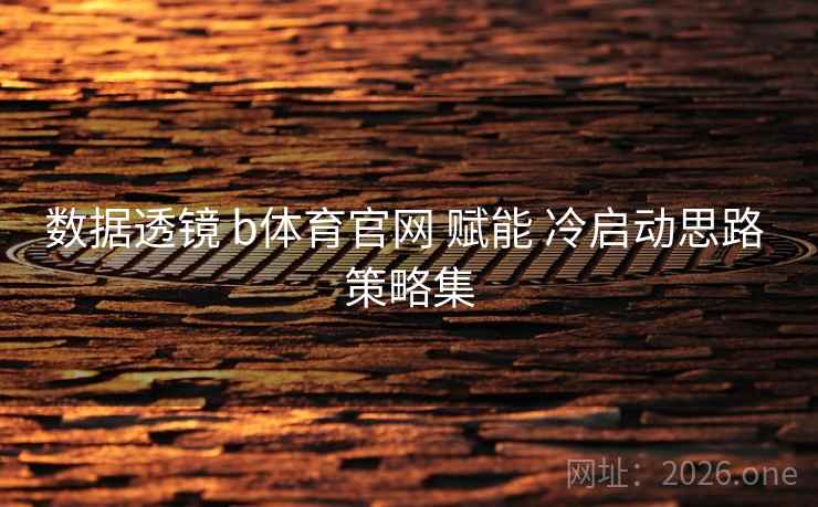 数据透镜 b体育官网 赋能 冷启动思路 策略集