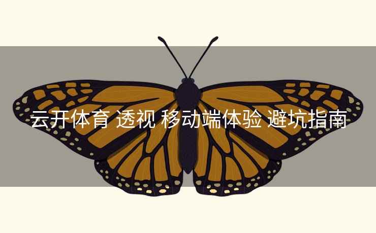 云开体育 透视 移动端体验 避坑指南