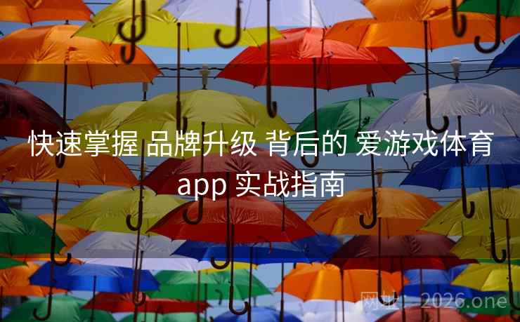 快速掌握 品牌升级 背后的 爱游戏体育app 实战指南