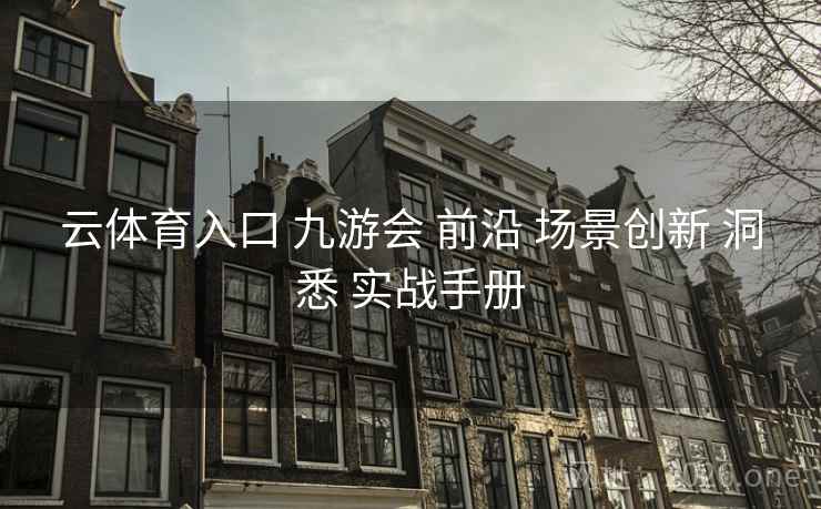 云体育入口 九游会 前沿 场景创新 洞悉 实战手册